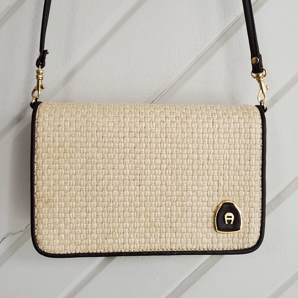 Etienne Aigner Handbags - Etienne Aigner Straw Weave Shoulder Bag